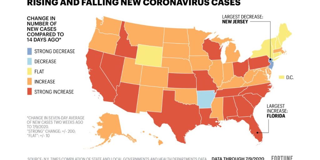 COVID Map Shows 8 States With High Positive Cases including New York, Vermont, New Jersey