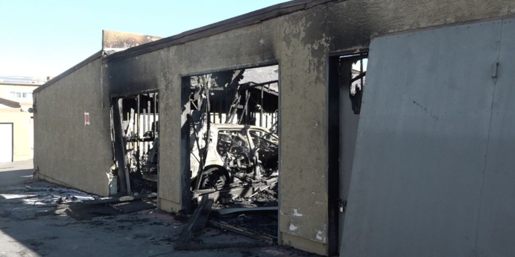 Homeless squatter (Maxis, 43) arrested for allegedly burning 14 garages in El Cajon Apartment