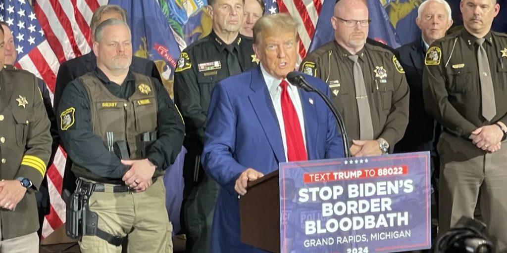 Donald Trump reiterates 'bloodbath' warning, criticizing Joe Biden's border management