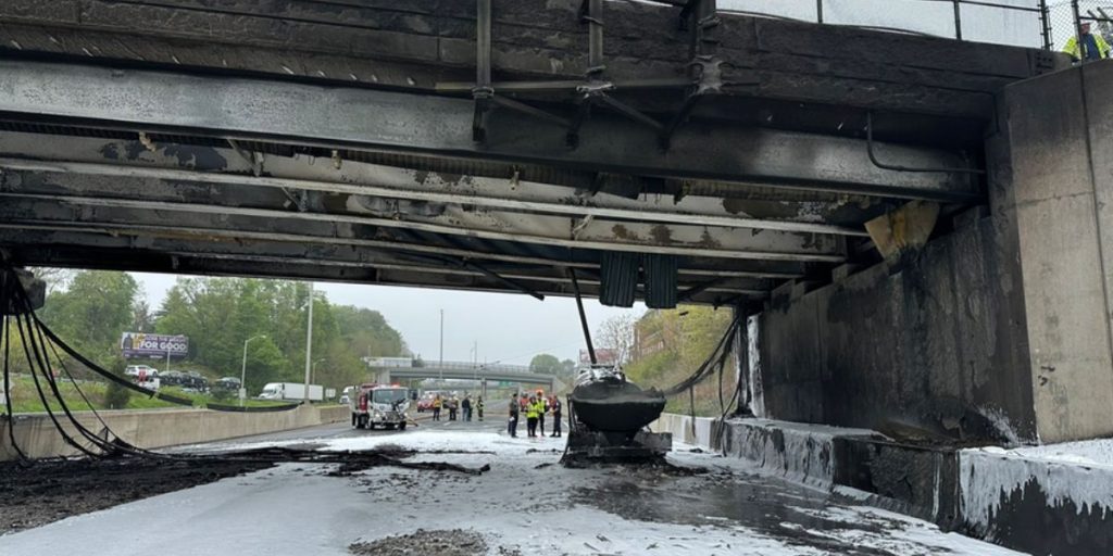 Another fiery tanker crash on I-95 in Connecticut prompts closure of section on major highway, second time within a year