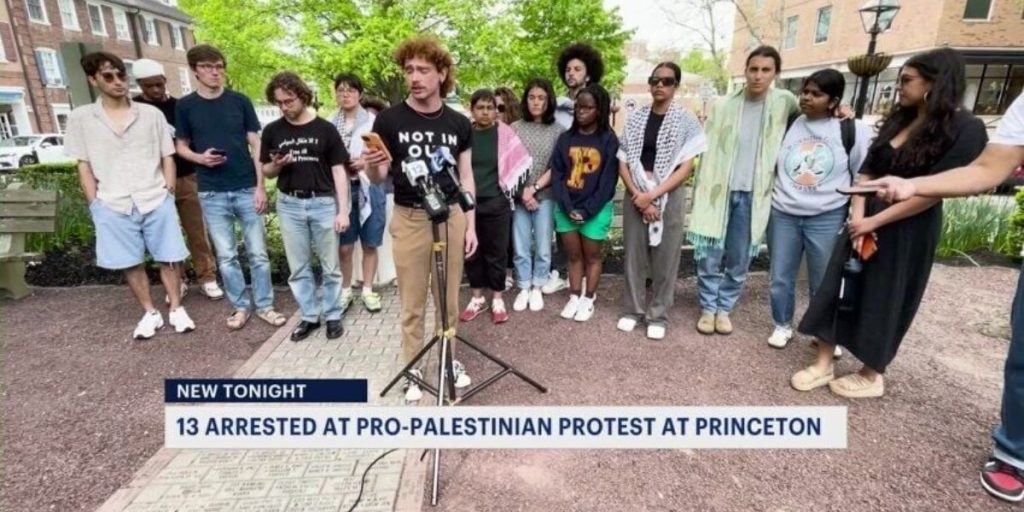 Thirteen students arrested for trespassing during pro-Palestinian protest at Princeton University